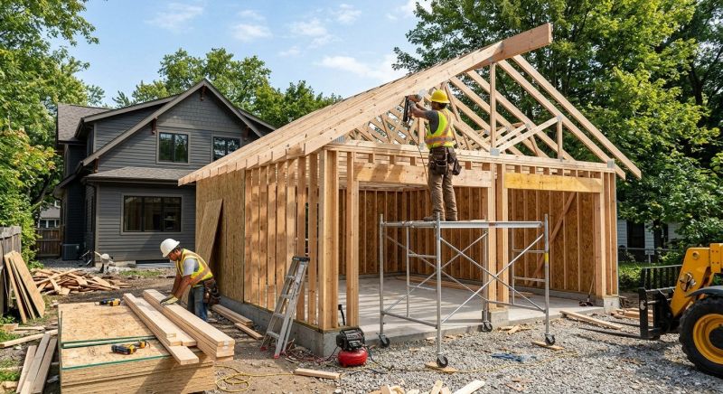 Attached Garage Construction in Houston, TX
